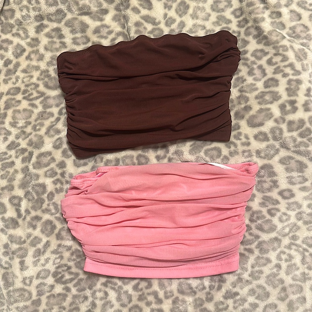 Mesh tube top bundle! Perfect for summer ☀️ Both in a size xs